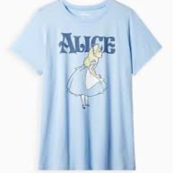 torrid Tops - TORRID Disney ALICE IN WONDERLAND Shirt Blue 1X